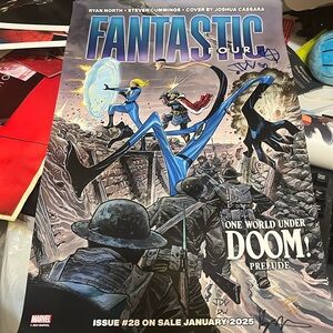 Fantastic Four signed poster 11/24 Marvel limited 13 x 20